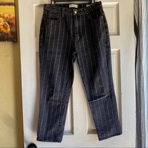 Pacsun black mom jeans striped Sz 30